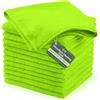 Zuvo Panno in microfibra, confezione da 12 (32 x 32 cm), ultra morbido, altamente assorbente, senza pelucchi, panni grandi riutilizzabili per casa, ufficio, cura dell'auto e vetro, colore: verde