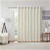 Eclipse Extra Wide Grommet Curtain, Kendall Sliding Patio Door Curtain Panel, Solid Textured Thermal Insulated and Noise Reducing Curtains, (1 Panel), 84 in Long x 100 in Wide, Ivory