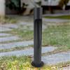 M Ledme - Lampioncino LED Neko Plus Grey 10W, 1000 lumen, luce regolabile da calda a fredda (CCT), impermeabile IP65, altezza 80 cm, per giardino, terrazza, ingressi e cortili.