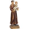 DRW Figura Sant'Antonio di Padova con Bambino Gesù in Resina Dipinta a Mano 3x3x11 cm