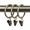 Rod Desyne - Anelli per tende con clip, 10 pezzi, in ottone anticato