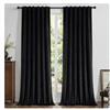 Joydeco Set di 2 tende oscuranti in velluto, 100% oscuranti, 240 cm, isolanti, oscuranti, termiche, per soggiorno, 133 x 238 cm (larghezza x lunghezza)