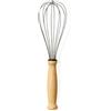 PARENCE.- Frusta 24,5 cm - Utensili da cucina in acciaio inox con manico in legno naturale - Miscelazione manuale per pasticcini, creme, frittate, torte - Frusta resistente ed ergonomica