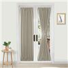 DWCN Tende per porte francesi, con tasca per asta, termiche, oscuranti, per porte a vetri, cucina e porte del patio, per la privacy, 63,5 cm x 182,9 cm di lunghezza, 1 pannello con fermatenda, color