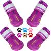 QUMY Scarpe per cani di taglia grande, passeggiate all'aperto, pavimenti rigidi per interni suola antiscivolo viola taglia 1