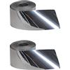Beistle 2 stelle filanti di compleanno in plastica metallizzata per interni ed esterni, per ricevimenti di nozze, feste di laurea, decorazioni per Capodanno, 5,1 cm x 500 m, argento