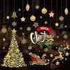 KtbeYTi Natale Adesivi Fai Da Te Finestra Decorazione Rimovibile Vetrofanie Addobbi con Albero Stelle Slitta Fiocchi di Neve Elettrostatici