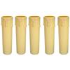 AMBROS - Kristall AMBROS - Cristallo 5 X E14 - Manicotto per candela, 105 mm, plastica champagne, avorio. Ø 27/29 mm