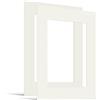 JUNOMI® Set da 2 Passepartout 30x40 cm Dimensioni Esterne - per Formato Immagine 20x30 cm - Spessore 1,5 mm - Colore Bianco Crema