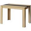 FURNITABLE Tavolo da Pranzo e da Cucina in Legno, Stile Scandinavo, per 4 Persone, 110x70x75cm, Rovere e Nero