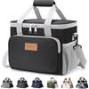 Lifewit Borsa Termica Porta Pranzo 9L(12 Lattine), Medio Borse Frigo Pranzo Ufficio per Uomo e Donna, Lunch Bag per Lavoro, Mare, Viaggio, Spiaggia, Grigio e Nero
