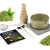 Admygo Set 7 Pezzi Matcha, Frusta Matcha, Set da tè Macha con Cucchiaio, Porta Frusta, Matcha Whisk, Paletta, Colino, Accessori Matcha Cerimonia del tè Tradizionale Giapponese Miglior Regalo, Verde maculato