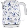 VQ Laura Ashley Bollitore Elettrico 1,7 Litri con Stampa China Rose di VQ - Bollitore Acqua Elettrico con Bollitura Rapida da 2,2 kW, Protezione Contro il Surriscaldamento e L'ebollizione a Secco
