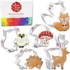 Ann Clark Cookie Cutters Formine per Biscotti Stampi Animale Della Foresta Tema 5-Pezzi, Prodotto negli Stati Uniti da Ann Clark, Volpe, Cervi, Gufi, Ricci e Runghi