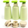 BXUUXA 3 Pz Dispenser di Sapone Liquido Rotondo da 100ml,Portasapone Liquido Bagno,Flaconi Dosatori Vuoti in Plastica da Viaggio per Shampoo, Bagnoschiuma e Cosmetici