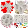 MYPRACS Set di 4 stampi in silicone a forma di mini gemme, per decorare torte, cupcake, cioccolato, pasta di zucchero, pasta di zucchero, pasta di zucchero