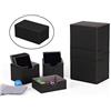 Custodie per carte da gioco in pelle PU 3 cassetti salvascarte organizer per