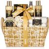 BRUBAKER Set beauty da bagno e doccia 'Vanilla Golden Paradies' - fragranze floreali di vaniglia, rosa e menta - Set regalo in 13 pezzi in confezione regalo