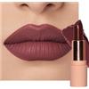 Lestpola Velvet Matt Rossetto da donna, rossetto semi-matte a lunga durata, con texture liscia, idratante, balsamo per labbra, per labbra altamente pigmentato, rossetto vegano, 304 marrone rossastro