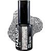 NAILUP by SNB SNB Professional Smalto Gel Argento Glitter 6 ml UV/LED Semipermanente | Smalto gel semipermanente argento glitter, effetto metallico scintillante e lunga tenuta sotto lampada UV/LED per unghie