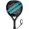 ianoni Racchetta da padel con superficie in fibra di carbonio con nucleo in schiuma EVA Memory Flex (8200-blu)