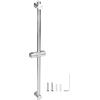 QWORK® 80 cm Saliscendi Doccia con Supporto Soffione Doccia - Acciaio Inossidabile SUS 304 - Superficie Spazzolata - Fori di Fissaggio Regolabili