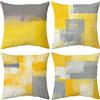 ARNTY Federe Cuscini Divano 45x45, Copricuscini Set di 4 Fodere Moderna Decorative Camera da per Esterno (Tie-dye Giallo-Velluto)