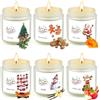 YINUO LIGHT Candele di Natale in Vetro per Donna, Set da 6 Candele Profumate, Cera di Soia Naturale, Candele Profumate Regalo, Regalo di Natale per Donne, Uomini,Madre,Colleghi