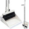 YGNNBC Set paletta-scopa lungo manico versatile spazzatura antivento girevole (bianco)