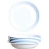 idea-station piatti fondi plastica rigida lavabili 6 x 21 cm - bianchi | Rigida + Riutilizzabili + Infrangibili - piatto plastica bianco dura - servizio piatti fondi gastro per campeggio, pic nic