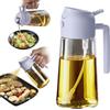 TrendPlain Spruzzino Olio per Friggitrice Aria 470ml, Dosatore Olio 2 in 1, Oliera Spray per Cucina, Insalata e Aceto, Accessori Cucina senza BPA - Perla