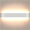 Lightess 24W Applique da Parete Interno Lampada 61cm Bianco Caldo Moderno