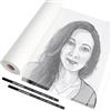 JYYWTSI Carta da Lucido Rotolo 30cm x 50m 26g/m² Carta Trasparente Rotolo Carta Lucida Carta da Disegno Bianca Trasparente per Schizzi Artigianato Ricalco Cucito Architettura Imballaggio Progetti DIY