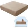 SHUOJIA Fodere per Cuscini per Divani, Protezioni per Cuscini per Sedili in Tessuto di Velluto Elasticizzato,Cuscino per Divano Fodera per mobili Coprisedile per Divano (Camel,1-Seater)