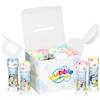 Bubble World Bluey Bolle di Sapone. Set 12 Pezzi da 60ml. Regalini Festa Compleanno Bambini Gadget Invitati. Tubetti monocolore e soffiatore integrato Ideale come gadget per compleanno. Made in Italy