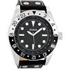 Oozoo Orologio da polso XL con cinturino in pelle per articoli speciali, outlet a prezzo ridotto, variante 1, C2299 - nero/nero, cinghia