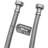 LICHTBLAU Tubo in acciaio inox antipiega, 60 cm, 1/2 pollici, adatto per acqua potabile, rubinetto, valvola angolare, tubo corazzato, rubinetto da cucina, bagno