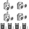 TAIXING Set di 4 Rulli per Porta Doccia Rotelle Box Doccia Cuscinetti Box Doccia Rotelle Diametro e 25mm per Vetro 4-6mm Porta Scorrevole Parti di Ricambio Silenziose(2 Rulli Superiori e 2 Inferiori)
