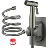 DEANKEJI 1,5 Metri Inossidabile Doccetta per Bidet-Set, Grigio Scuro Doccetta Bidet, Doccettaperbide, con Tubo Flessibile, per Bagno, Cucina, Hotel