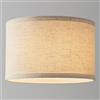 ZEONX Paralume in lino beige da 25 cm, piccolo paralume per plafoniere, lampade da tavolo e da terra, compatibile con E26 ed E27, facile da montare per soggiorno, camera da letto, ufficio, cucina e