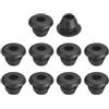 QUARKZMAN 48 Pc Passacavi In Gomma, 4mm Diametro Interno 6mm Foro Doppio Lato Foro Firewall Tappi Rotondi Guarnizione Elettrica, Nero