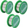 Towviy 3 Pezzi Filo di Saltura senza Piombo, Filo Animato Sn99.3 Cu0.7 FIux 2.0％ Stagno per Saldatura 0,6mm/0,8 mm/1,0mm, 30g/Rotolo