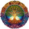 CHARMIBLE Puzzle in legno per adulti, 300 pezzi con mandala, puzzle in legno, 34 x 33,6 cm, puzzle in legno irregolare, unici a forma di animale, per adulti, bel regalo per la famiglia e gli amici