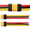 YIXISI 1 Paia MR60 Connettore Maschio Femmina, MR60 Connettore Spina con Connettore di Alloggiamento Guaina, con Cavo di Silicone 100mm 12AWG, per Batteria Lipo FPV Drone