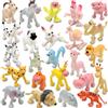 Pinowu Set di 24 mini animali selvatici, set di figure di animali della giungla, tigre, leone, ippopotamo, pecora, cervo, anatra, per bambini, bomboniere, premi scolastici, regalo di compleanno,