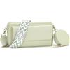 Snmoec borsello porta cellulare borsetta donna borsa tracolla donna Con slot per carte di credito borsa porta cellulare tracolla verde chiaro