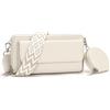 Snmoec borsello porta cellulare borsetta donna borsa tracolla donna Con slot per carte di credito borsa porta cellulare tracolla beige