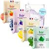 LXIR DRINK - Compresse per acqua aromatizzata senza zucchero - Bevanda multivitaminica - Vitamine C e B - Idratazione quotidiana - Bellezza della pelle - 48 compresse (Limone/Pesca/Menta/Mirtillo)