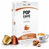POP CAFFE' POP Caffè Capsule Compatibili con Nespresso Nocciolino - 100 Capsule Caffè Aromatizzato alla Nocciola, Espresso Dolce e Cremoso