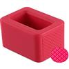 ISKIP Cintura di sicurezza dell'auto Fibbia, cintura di sicurezza in silicone Cintura di sicurezza scheda Supporto Receptacle in posizione verticale per Hassle Free Bucking (Rosso)